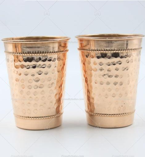 Set of 2 Copper Glass ( 001 )