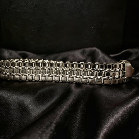 Bold Interlock Men’s Bracelet – Steel Core with 24K Gold Coating ( 004 )