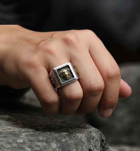 Lion Stainless Steel Premium Mens Ring 003