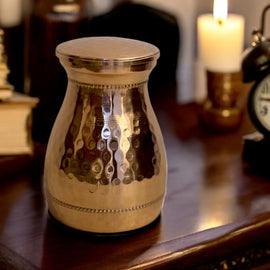 Bedside Copper Bottle Jar With Lid ( 500 ml )
