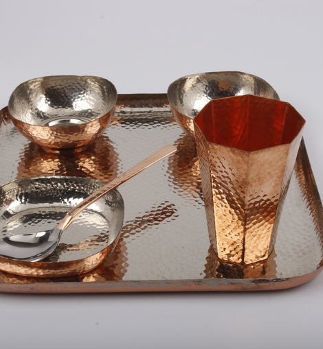 Copper Square Thali Set