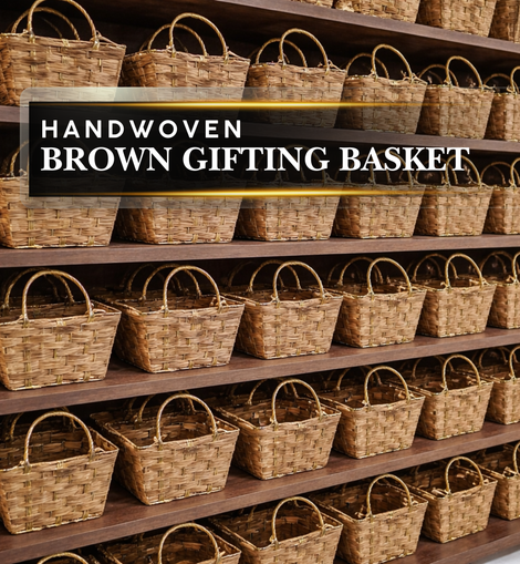 Handoven Brown Hamper Basket ( Pack of 10 )