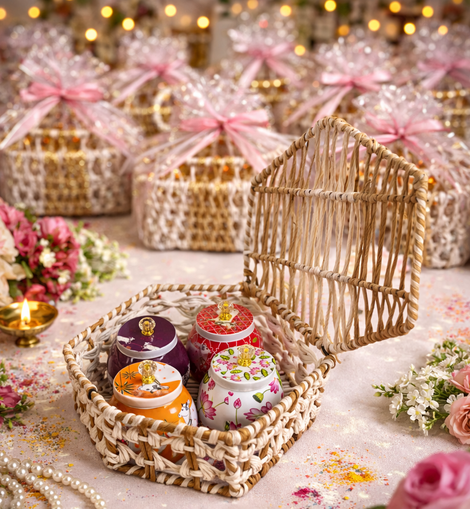 HexaClutch Gift Basket With 4 Food Jar
