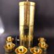 Proudly India Coffee Filter, Big Brass Hammered Coffee Filter, 12 Hammered dabara Set, Party Style Coffee Maker