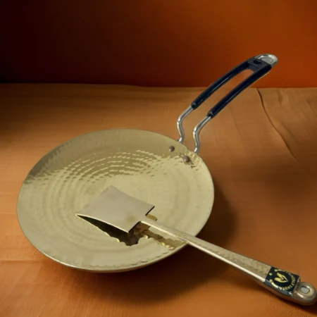 Brass Dosa Tawa with Brass Ladle