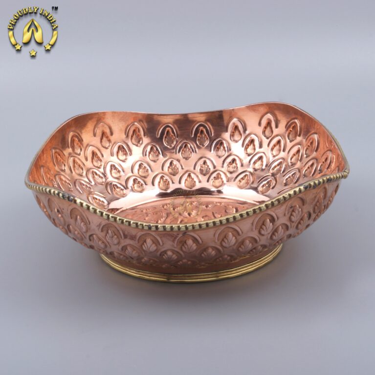 Copper Decorative Fruit Basket Bowl