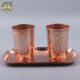Copper Tray With 2 Copper Glass