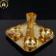 6 Piece Square Brass Dinner Set