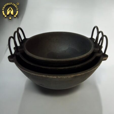 Cast iron Set of 3 Cheenachatti Kadai