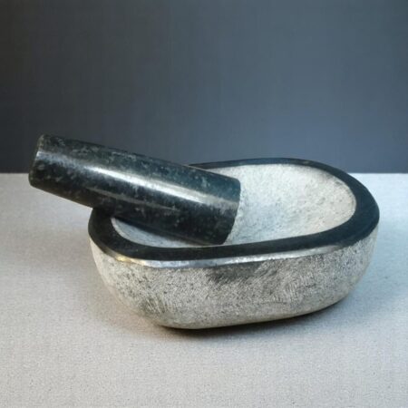 Black Granite Kalvam | Mortar And Pestle | Herb Crusher | Molcajete