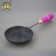 Colourful Wooden Handle Pure Iron Tadka Pan