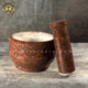 Red Granite Deep Mortar And Pestle