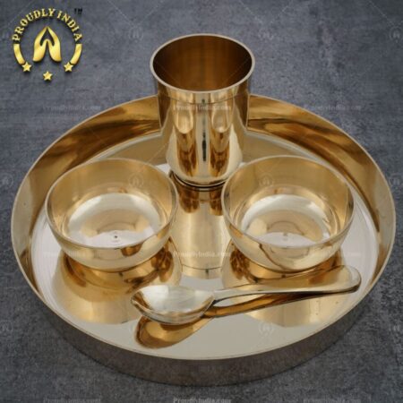 10 Inch Bronze 5 Piece Dinner Thali Set