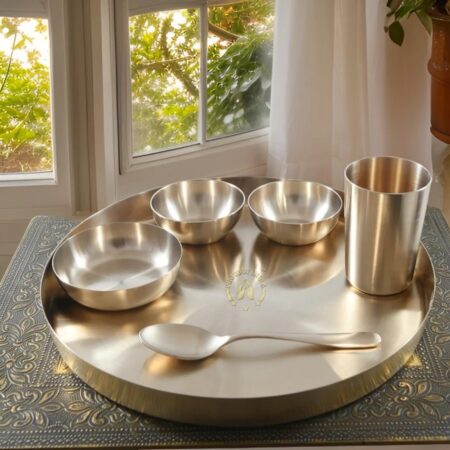 6 Piece Bronze Dinner Thali Set