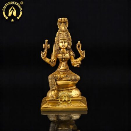 10″ Goddess Mariamman Brass Statue