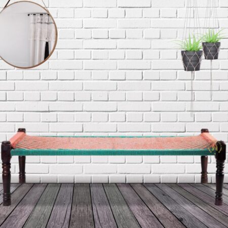 Orange Green Indian Rajasthani Charpai