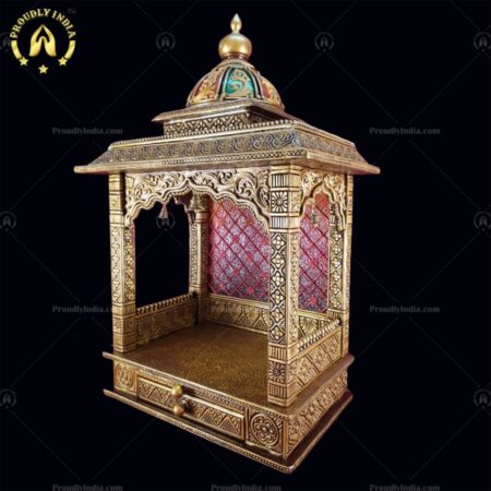Antique Wooden Mandir – Handmade Pooja Ghar Indian Style