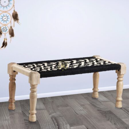 Modern Knitted Rope Bench