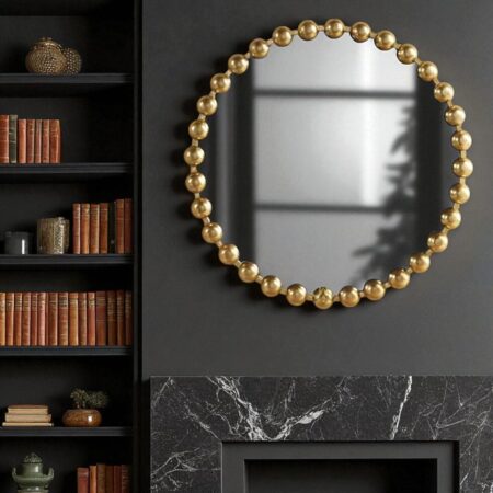 Golden Orb Halo Wall Mirror