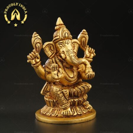 1.5″ Brass Ganesha Statue