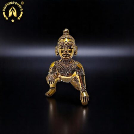 4.9″ Laddu Gopal Brass Statue