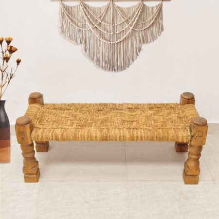 Jute Small Outdoor Garden Bench