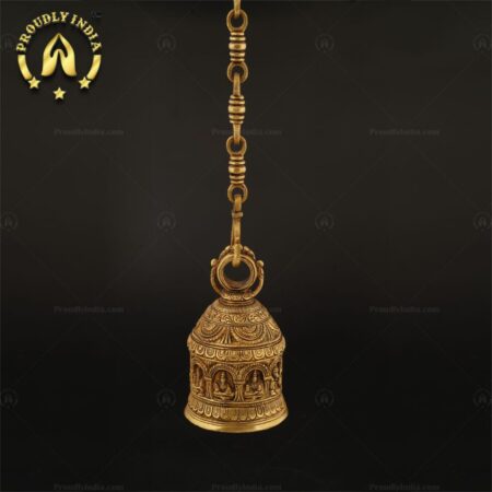 Brass Navagraha Temple Hanging Bell With Chain