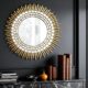Golden Lotus Orbit Wall Mirror