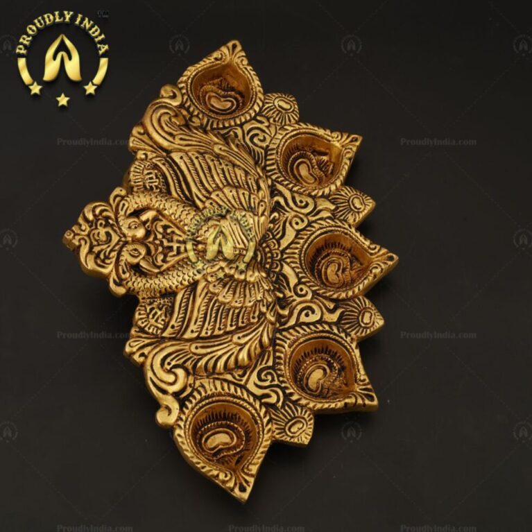 Brass Large Panchamukh aarti Diya .