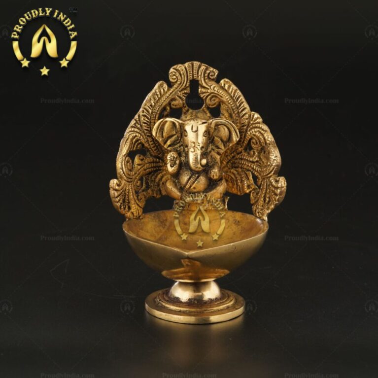 Traditional Brass Handmade Ganesha Table Diya