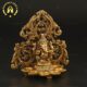 Traditional Lord Ganesha Brass Handcrafted Idol With 6 Diya Wicks