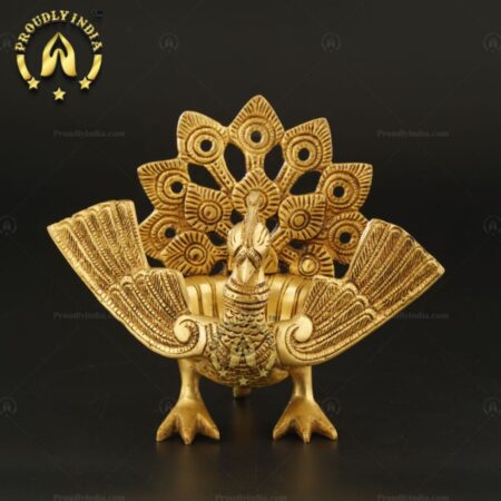 Buy Traditional Brass Peacock Winged Urli Diya
