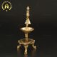 Lotus Shaped Round Brass Oil Lamp .