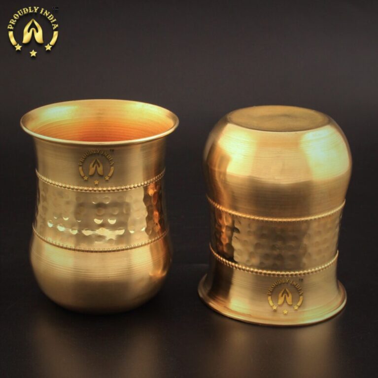 Brass Belly Drinking Glass