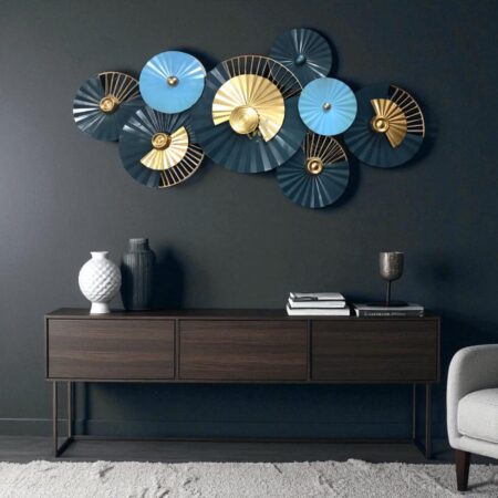 Azure Rhythm Radiance Wall Art Iron Mural