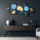 Azure Rhythm Radiance Wall Art Iron Mural