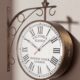 Brass Plain Double Sided Victoria Wall Clock