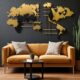 Continental Luxe Grid Wall Art Mural