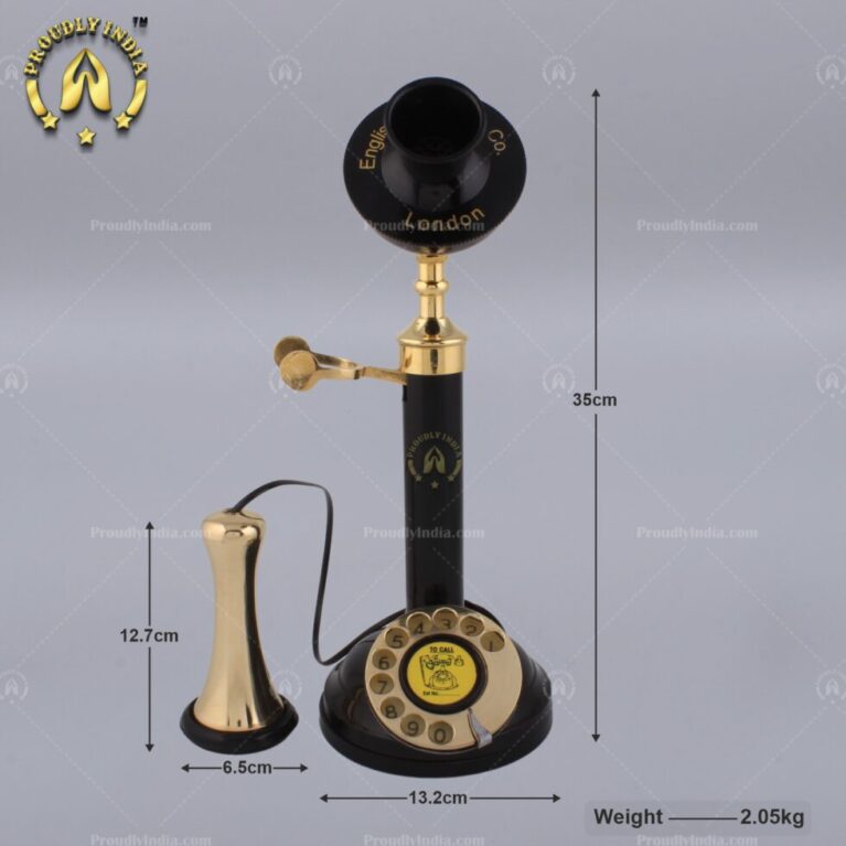 Black Metal Candle Stick Reto Telephone