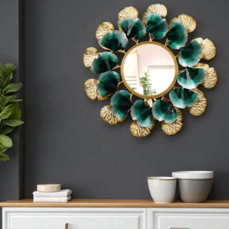 Verdant Ginkgo Glow Wall Mirror