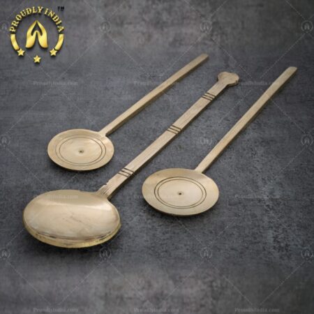 Set Of 3 Flat Ladle | Thatta Karandi