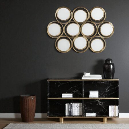 Orbit Echo Cluster Wall Mirror