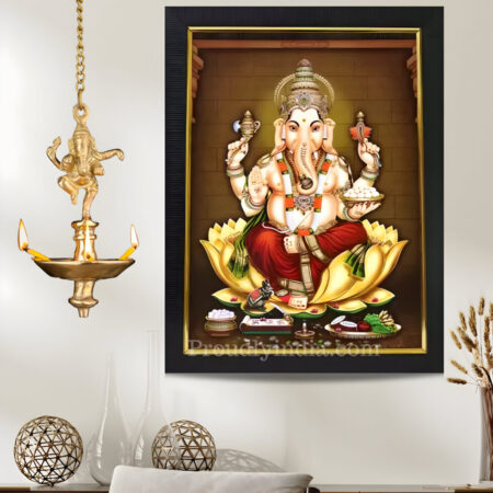 Ganesha God Photo Religious Frame