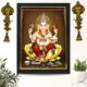 Ganesha Idol Photo Religious Frame