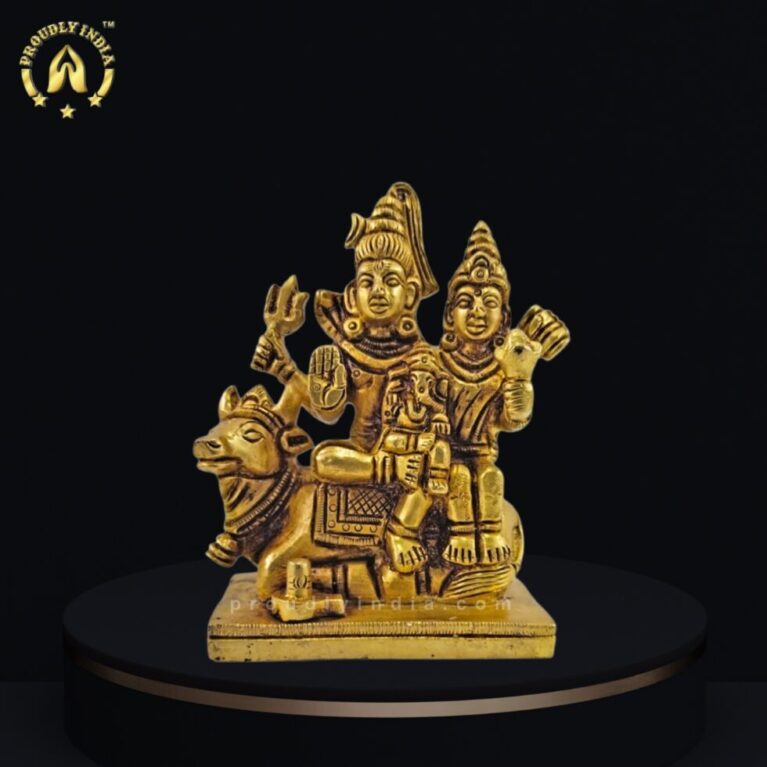 Brass Lord Shiva Family Statue