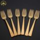 Set of 6 Brass Forks