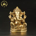 Traditional Pure Brass Abhaya Ganesh Statue