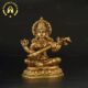 Traditional Brass Saraswati Devi Statue