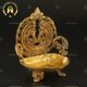 Brass Jali Deep Stand Oil Lamp