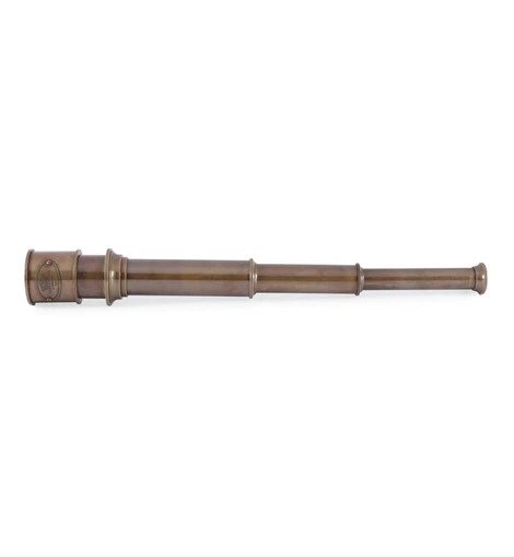Brown Brass Torch Styled Antique Telescope